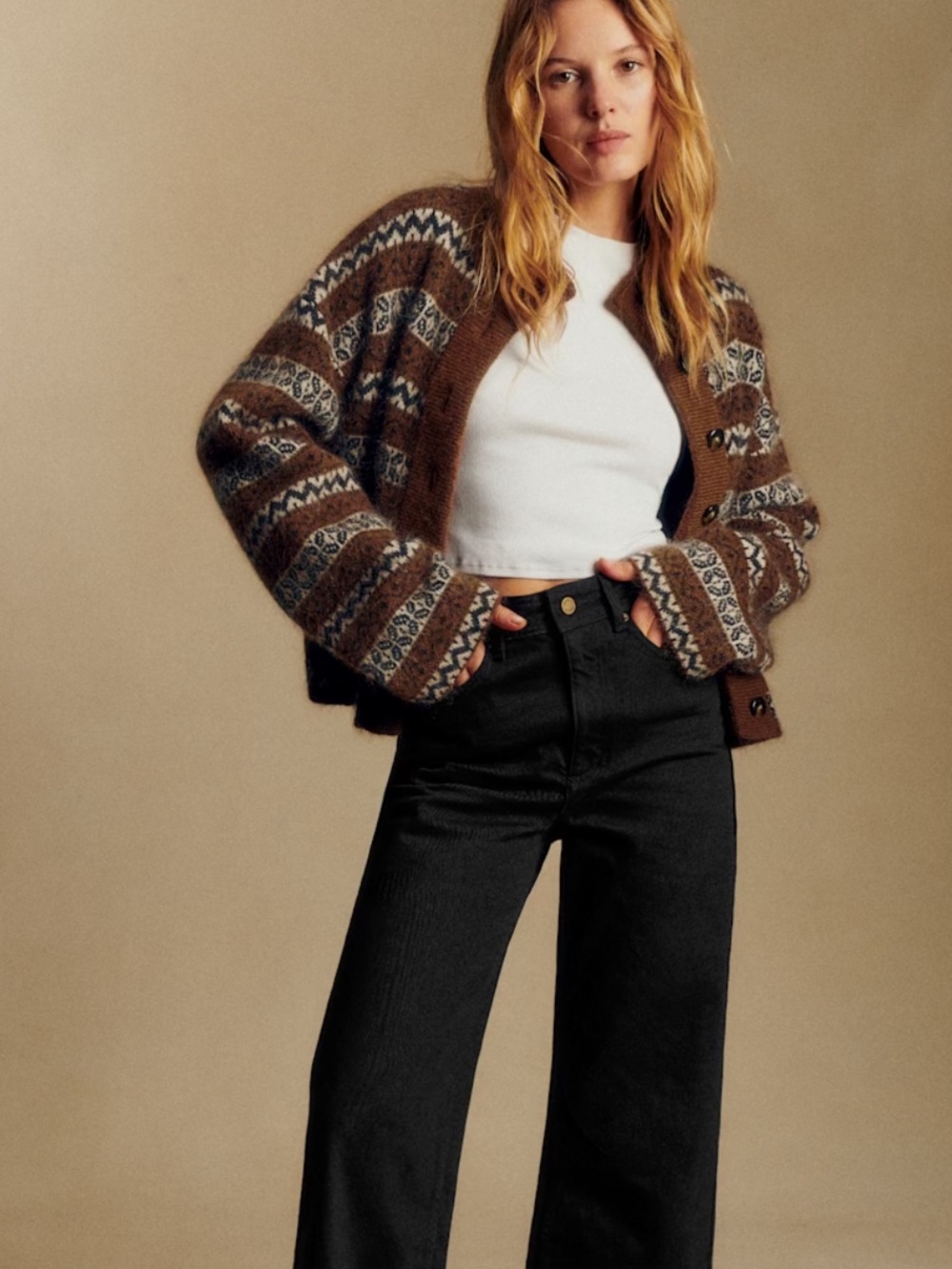 Sezane Thais Knit Jacket Size Xs Runs Big Nwot